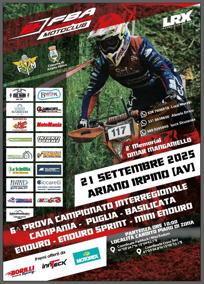 locandina enduro Ariano Irpino